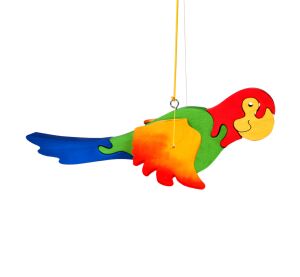Fauna Dřevěný papoušek na zavěšení