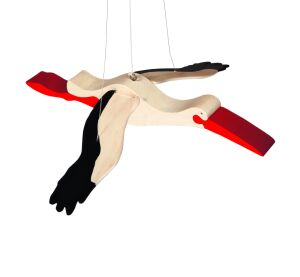 Fauna Dřevěný čáp na zavěšení