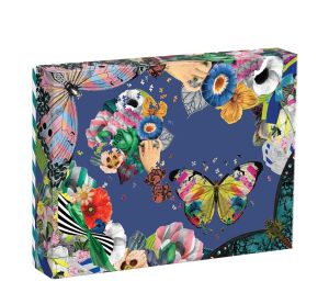 Galison Tvarové puzzle Christian Lacroix Motýl a Kytice v sadě