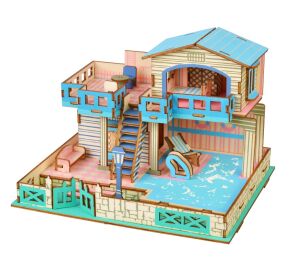 Woodcraft Dřevěné 3D puzzle Vila na ostrově Lembongon