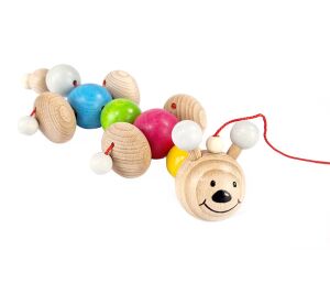 Hess Dřevěná tahací housenka Ida