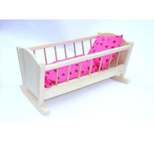 Dřevěná kolébka pro panenky přírodní