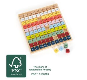 small foot Dřevěná vzdělávácí tabulka násobilka