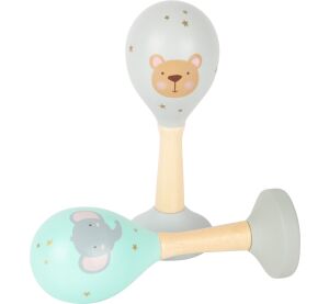 small foot Dřevěné rumba koule Pastel sada 2 ks