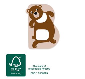 small foot Dřevěné písmeno B