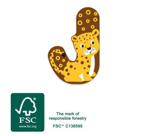 small foot Dřevěné písmeno J