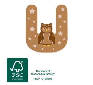 small foot Dřevěné písmeno U