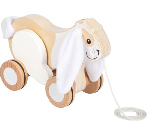 small foot Dřevěná tahací hračka Králík se šustivými oušky