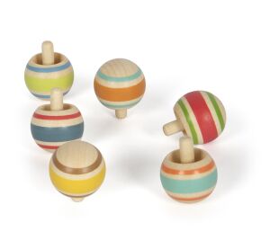 small foot Dřevěná káča s proužky 1 ks