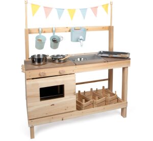 small foot Dřevěná venkovní kuchyňka a stánek 2 v 1