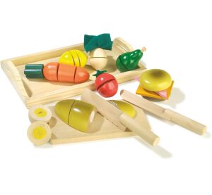 small foot Dřevěné krájecí potraviny snídaně - poškozený obal