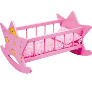 small foot Dřevěná růžová kolébka hvězda