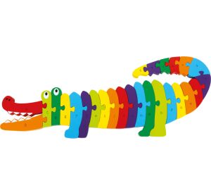 small foot Vkládací puzzle krokodýl ABC