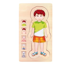 small foot Dřevěné hračky puzzle anatomie Tim