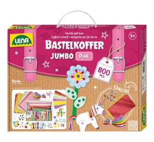 Lena Kreativní kufřík pro malé kutily růžový 800 ks