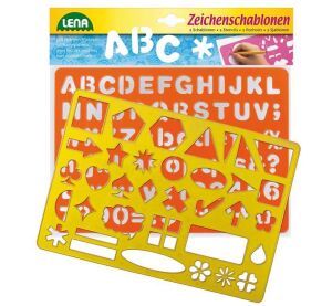 Lena Kreslící šablony (symboly, písmena)