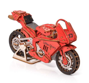 Little Story 3D dřevěná skládačka Grand Prix červený