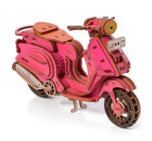 Little Story 3D dřevěná skládačka Sting Scooter růžový
