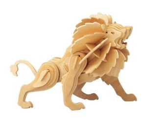 Woodcraft Dřevěné 3D puzzle Lev