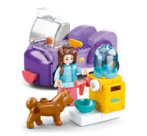 Sluban Girls Dream M38-B0970F Autíčko s krmítkem pro pejsky