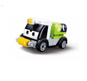 Sluban Power Bricks M38-B1072D Natahovací autíčko s očima Zelená cisterna