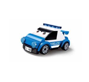 Sluban Power Bricks M38-B1072G Natahovací autíčko s očima Policie