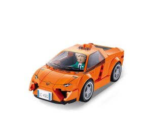 Sluban Metropolis M38-B1505A Závodní auto oranžové