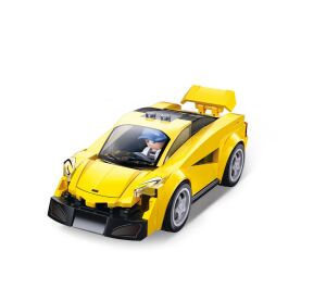 Sluban Metropolis M38-B1505B Závodní auto žluté