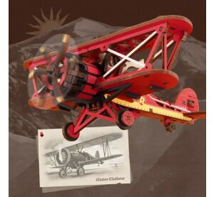RoboTime 3D mechanická skládačka Dvojplošník s kyvadlem