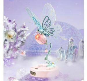 RoboTime 3D mechanická skládačka Růžový motýl