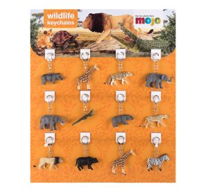 Mojo Displej 72 ks přívěsků na klíče - Zvířátka ze zoo