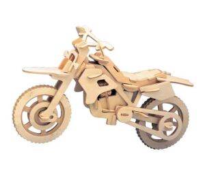 Woodcraft Dřevěné 3D puzzle Motorka terénní