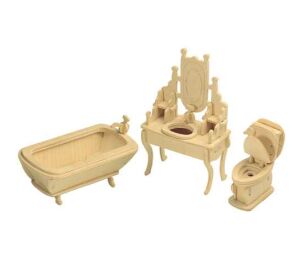 Woodcraft Dřevěné 3D puzzle Koupelna