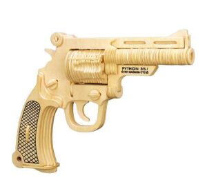 Woodcraft Dřevěné 3D puzzle Pistole S&W