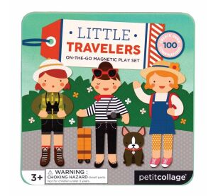 Petit Collage Magnetická knížka Cestování - poškozená kovová krabička