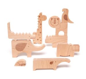 Petit Collage Zábavné puzzle Safari