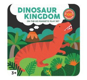 Petit Collage Magnetická hrací sada - dinosauři - poškozená kovová krabička