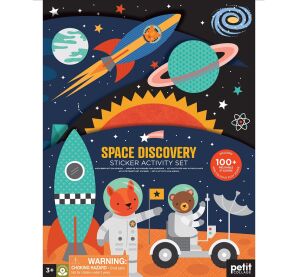 Petit Collage Znovupoužitelné samolepky se scénou Vesmírný průzkum
