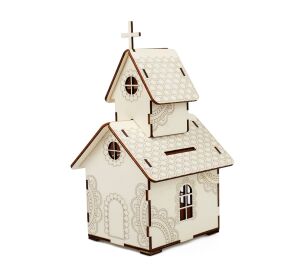 Kúzlo dreva Dřevěná pokladnička Kostel