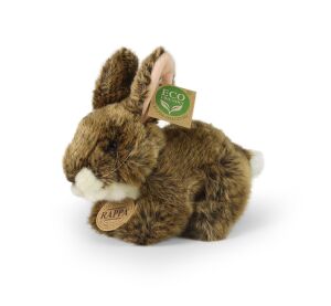 Rappa Plyšový králík hnědý ležící 17 cm ECO-FRIENDLY