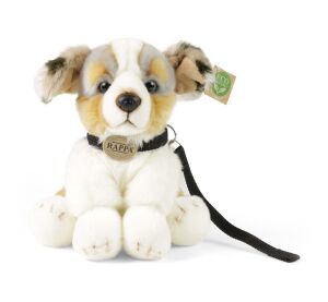 Rappa Plyšový pes australský ovčák s vodítkem 28 cm ECO-FRIENDLY