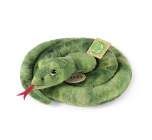 Rappa Plyšový had zelený 90 cm ECO-FRIENDLY