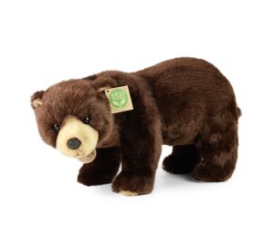 Rappa Plyšový medvěd hnědý stojící 40 cm ECO-FRIENDLY