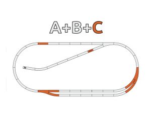 Roco Geoline Sada kolejí C (paralelní úsek) s podložím - 61102