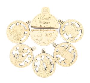 Kúzlo dreva Vánoční ozdoby Skřítek 5 ks v krabičce