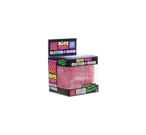 Schylling NeeDoh Nice Cube Glow Třpytivá antistresová kostka svítící ve tmě