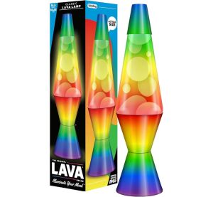 Schylling LAVA Lávová lampička Duha ručně malovaná 36,8 cm