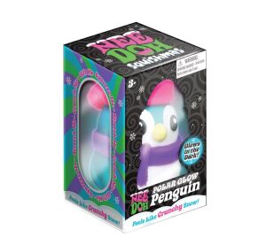 Schylling NeeDoh Polar Glow Penguin Mačkací křupající antistresový tučňák svítící ve tmě