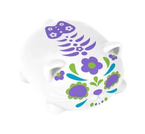 Schylling NeeDoh Mačkací Sugar Skull kočka svítící ve tmě