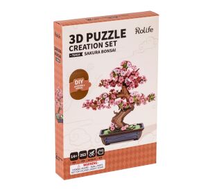 RoboTime 3D dřevěná skládačka Bonsaj sakura